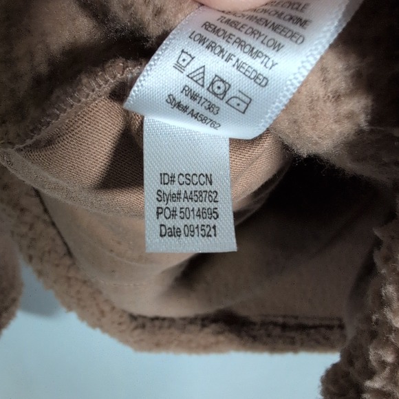 Koolaburra by UGG Pullover Size XS Sherpa Fleece Brushed Back Tan Quarter Zip - Picture 7 of 8